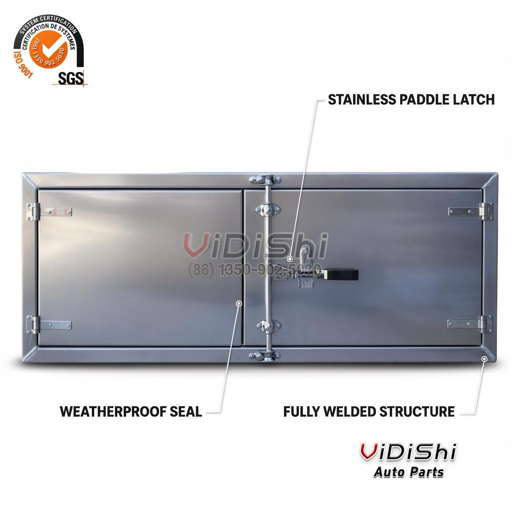 flush door truck toolbox diamond plate