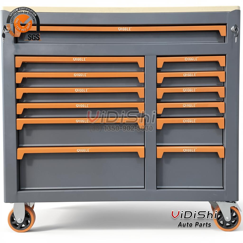 All Products 8 Front elevation showing the drawer layout and orange pulls