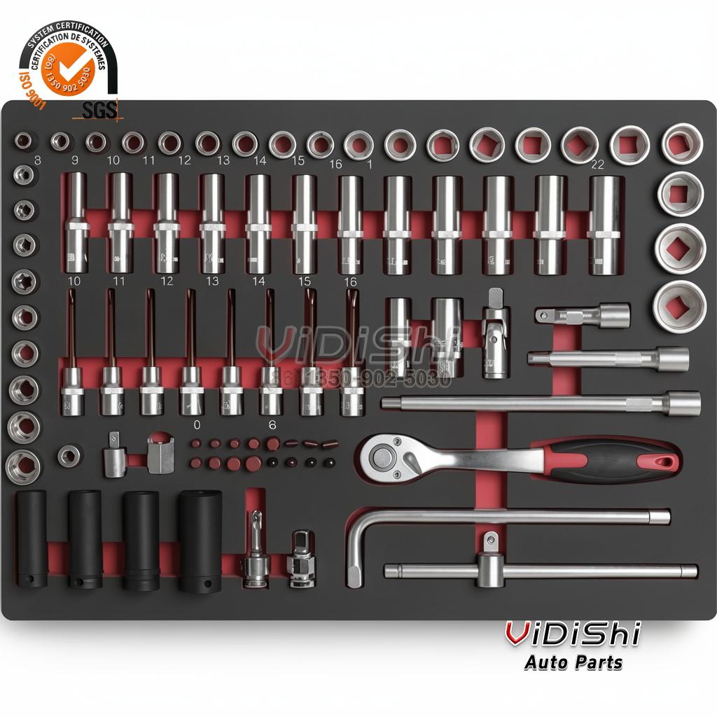 All Products 10 Hex key and bit set seated in a foam tray