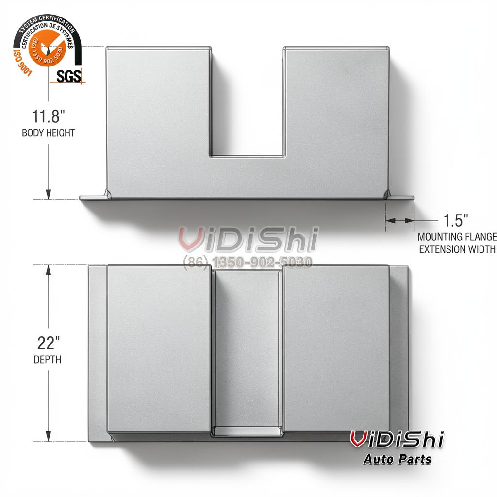 All Products 7 Profile drawing showing the body height, depth and flange width
