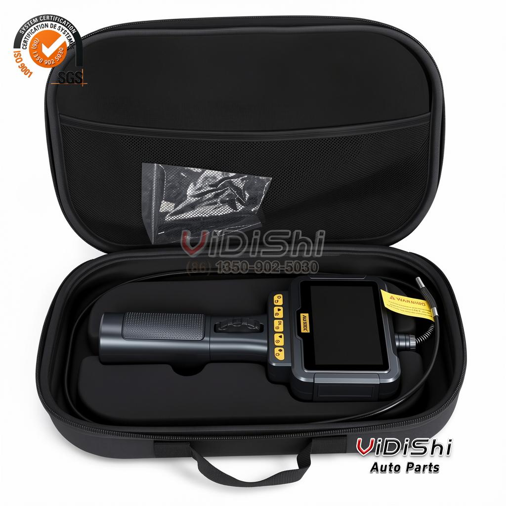 All Products 10 Open zip case with the unit, cable and probe nested inside