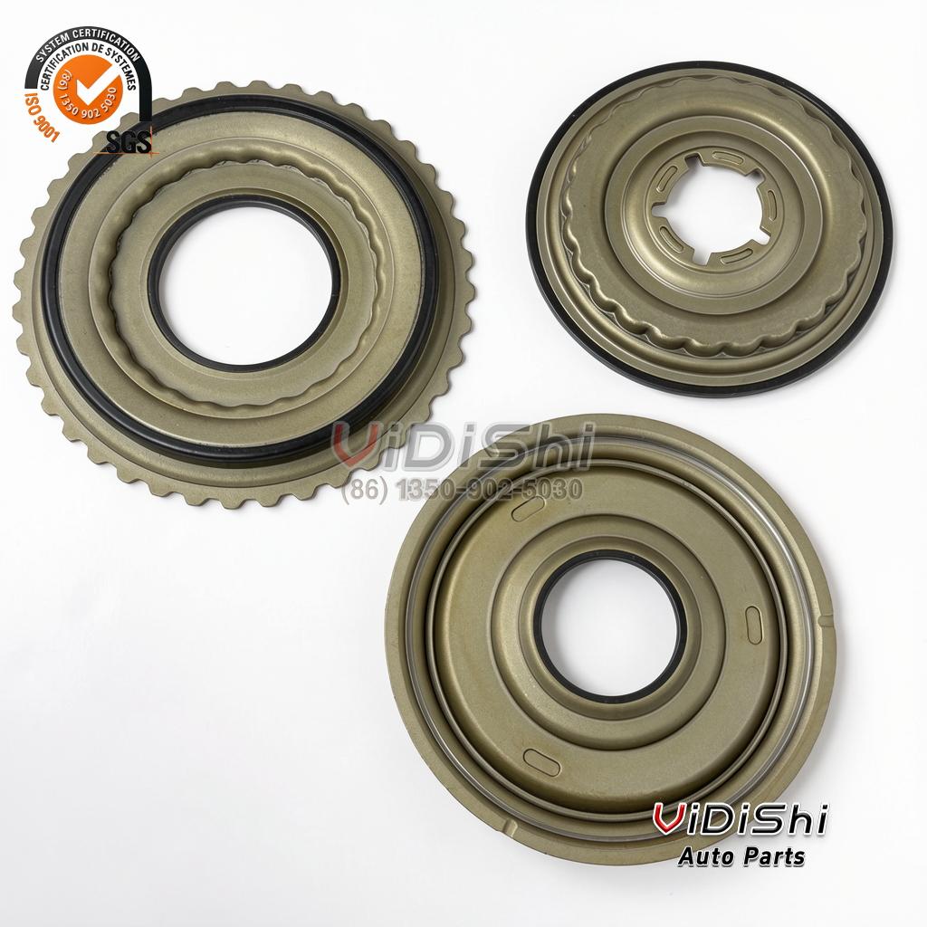 U760E0013AM - Three stamped transmission clutch pistons with bonded seals