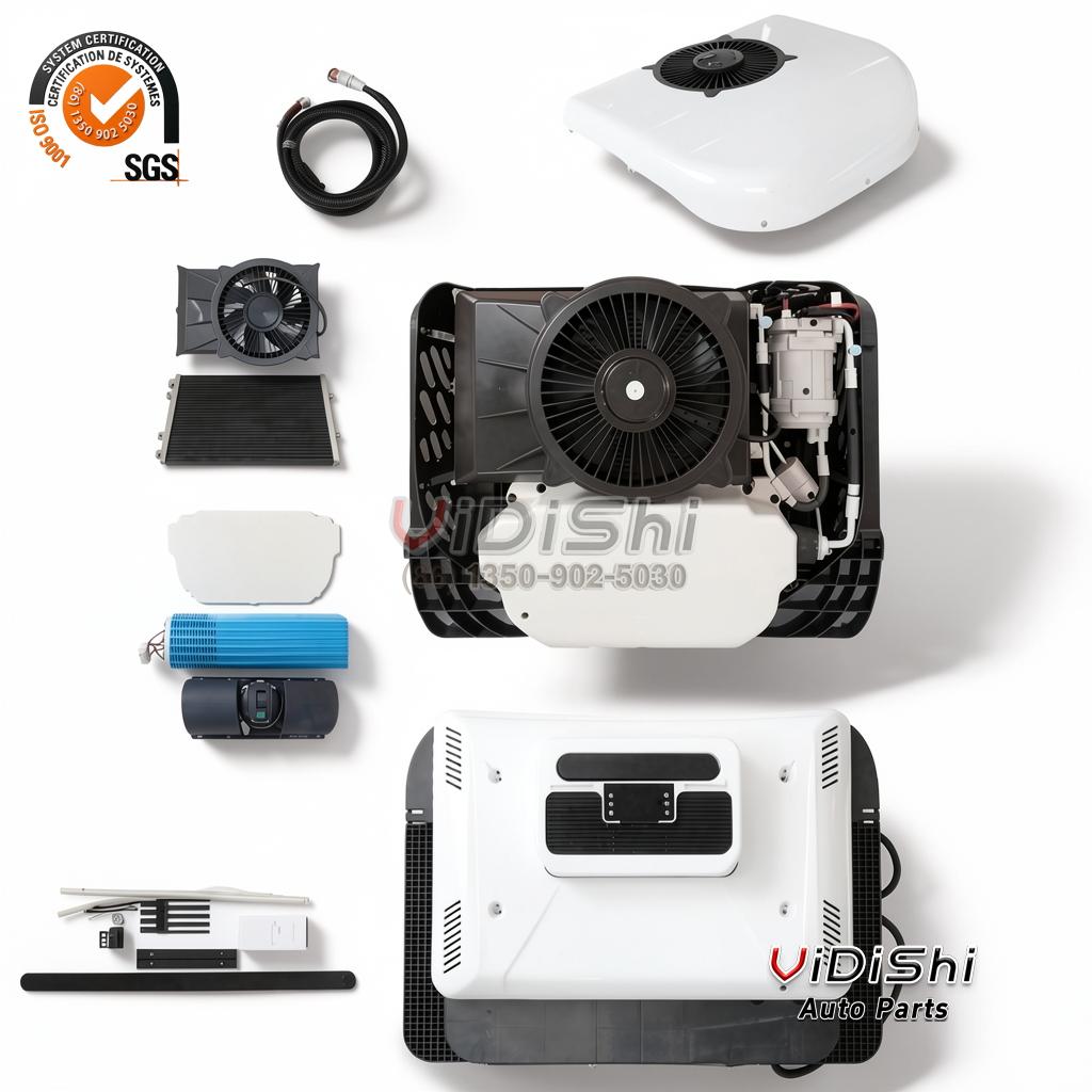 All Products 7 AC.161.128 24V Truck Rooftop Parking Air Conditioner 2000 W specification plate