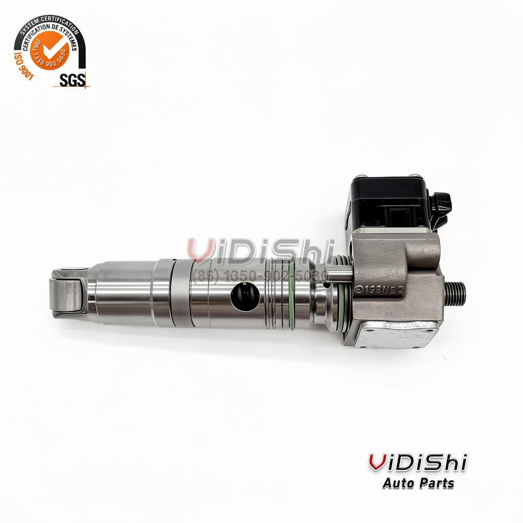 0414755018 PLD Unit Pump for Liebherr D934 D936 and Deutz 1013 4 0414755018 unit pump viewed from the roller tappet end with oil port and rings
