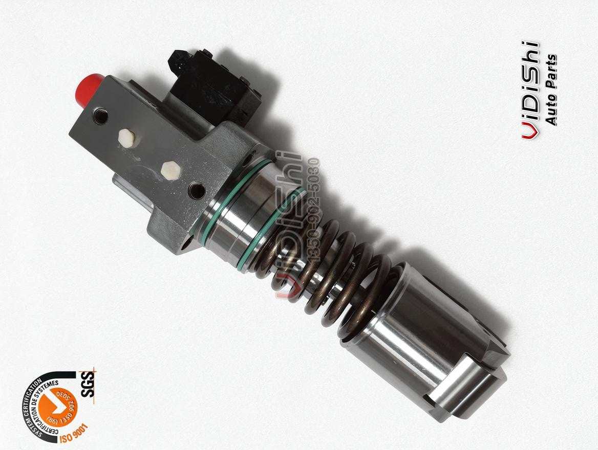 All Products 7 184A215237P5 unit pump seen from above with solenoid connector and red shipping cap