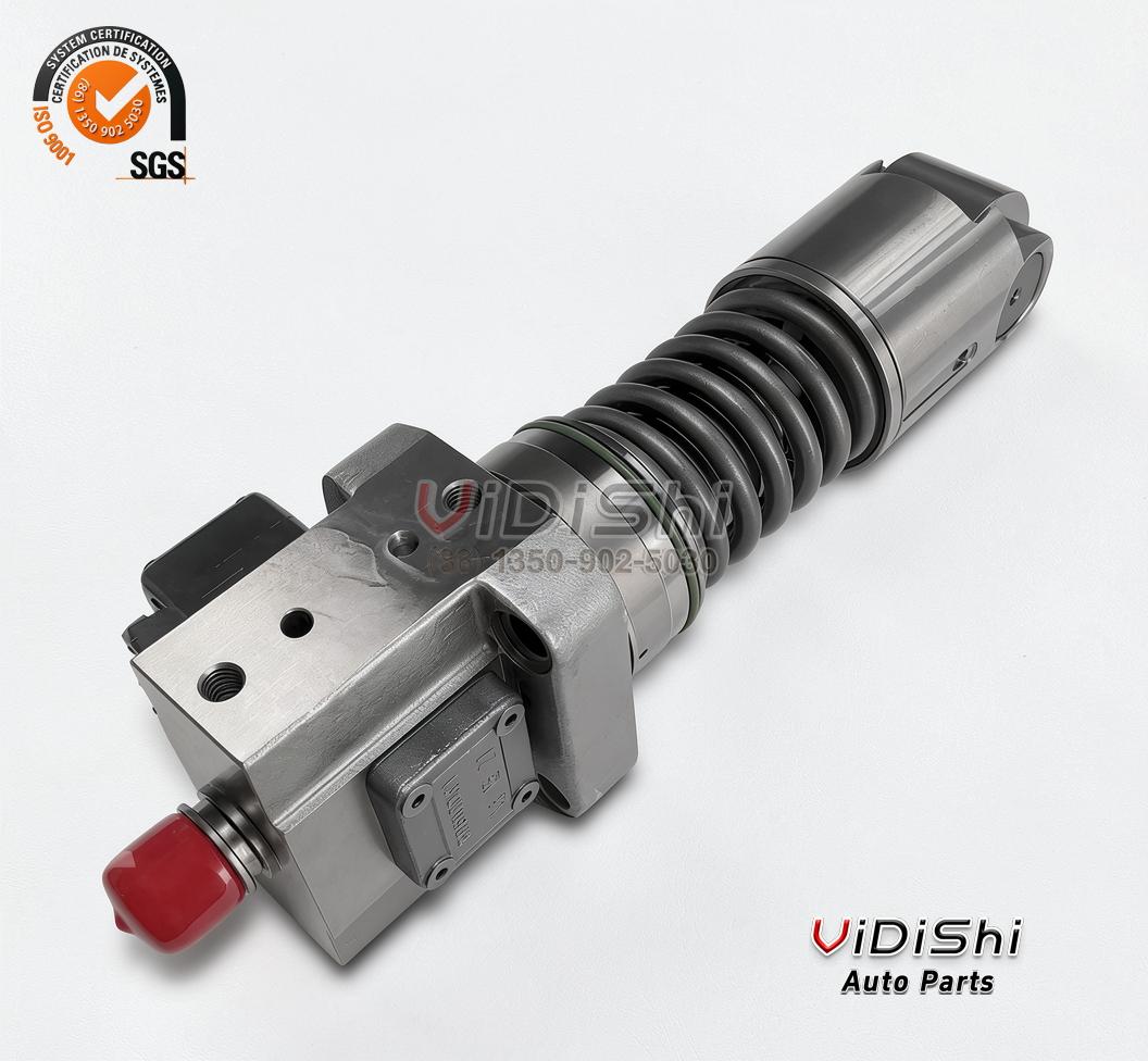 All Products 8 A B416810387 unit pump tilted to show the threaded inlet with a red cap, the cast body and the coiled return spring