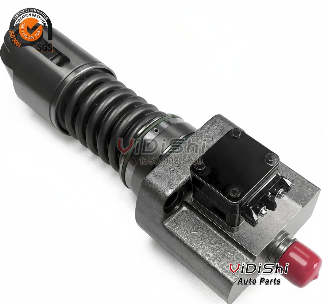 All Products 7 The solenoid end of a B416810387 unit pump with the black connector block, the machined flange and a red cap
