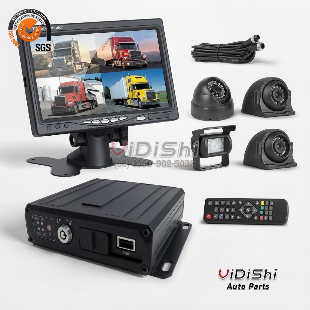 All Products 11 K-FOX KD-898 24V Truck 360 Camera System with DVR and Monitor wholesale / bulk