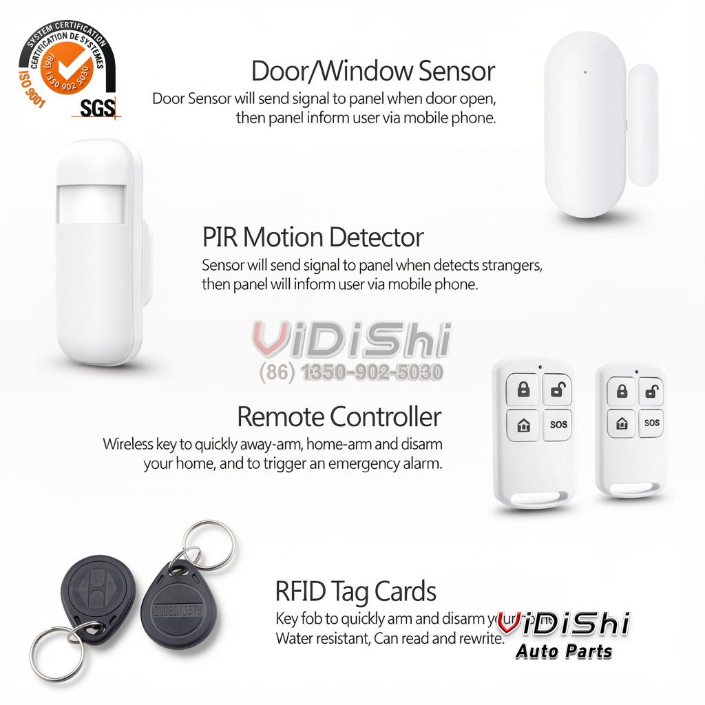 Alarm System Best Price Multi Language for security systems 3 Vidishi Auto Alarm System installed view