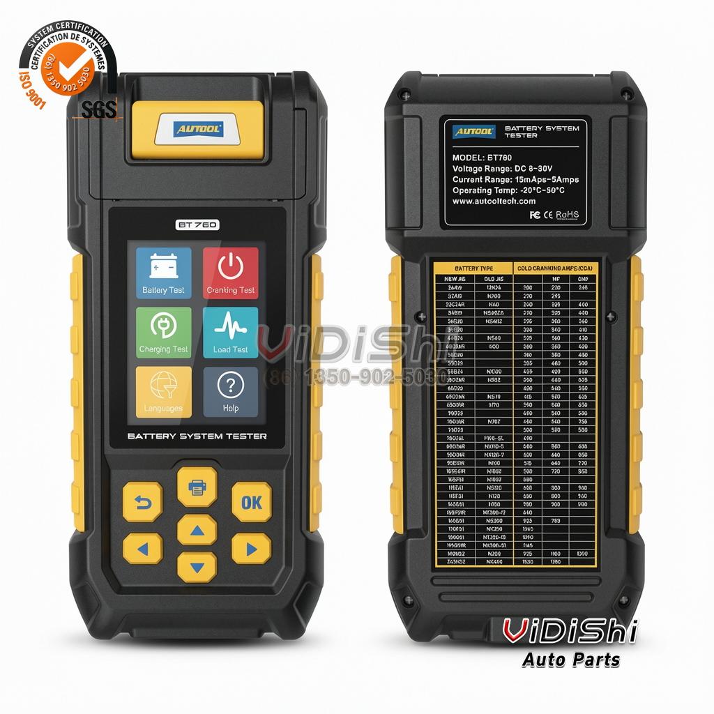 All Products 7 Battery Tester Bt760 side view