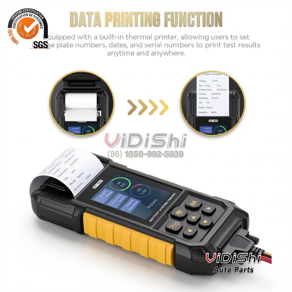 All Products 7 Battery Tester BT960 side view