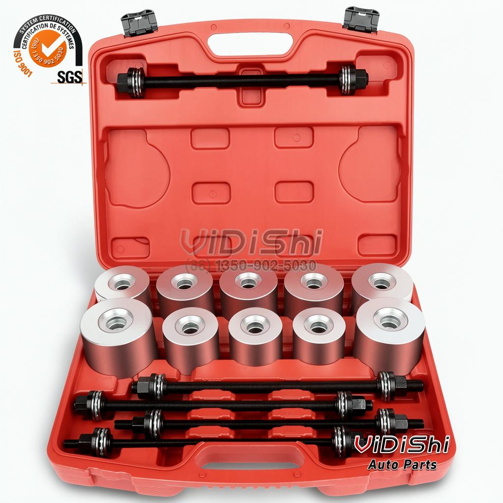 27 PCS Universal Press Pull Sleeve Kit Bush Bearing Removal Insertion Kit — front view