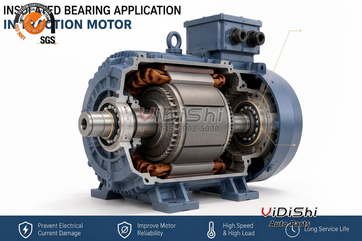 Insulated Deep Groove Ball Bearing Outer Ring Insulation 6322/C3VL0241 for Railway Traction Motor — front view
