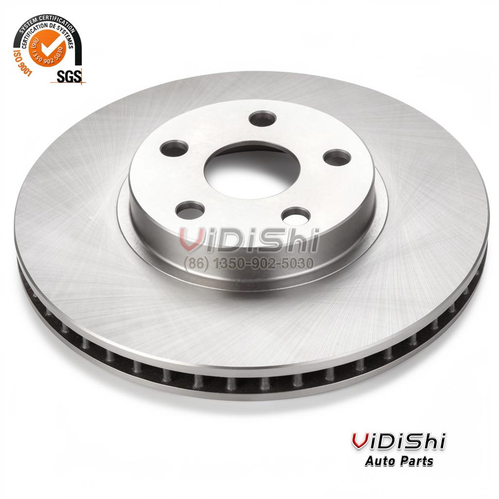 Vented Cooling Brake Disc Auto BD-08ODK for Audi 3 Brake Disc BD-08ODK installed view
