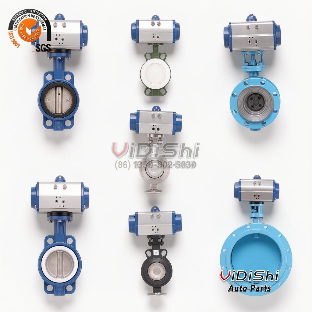 Butterfly Valve Pneumatic BV-G75GJ for cement and powder handling 4 Vidishi Auto Butterfly Valve detail view