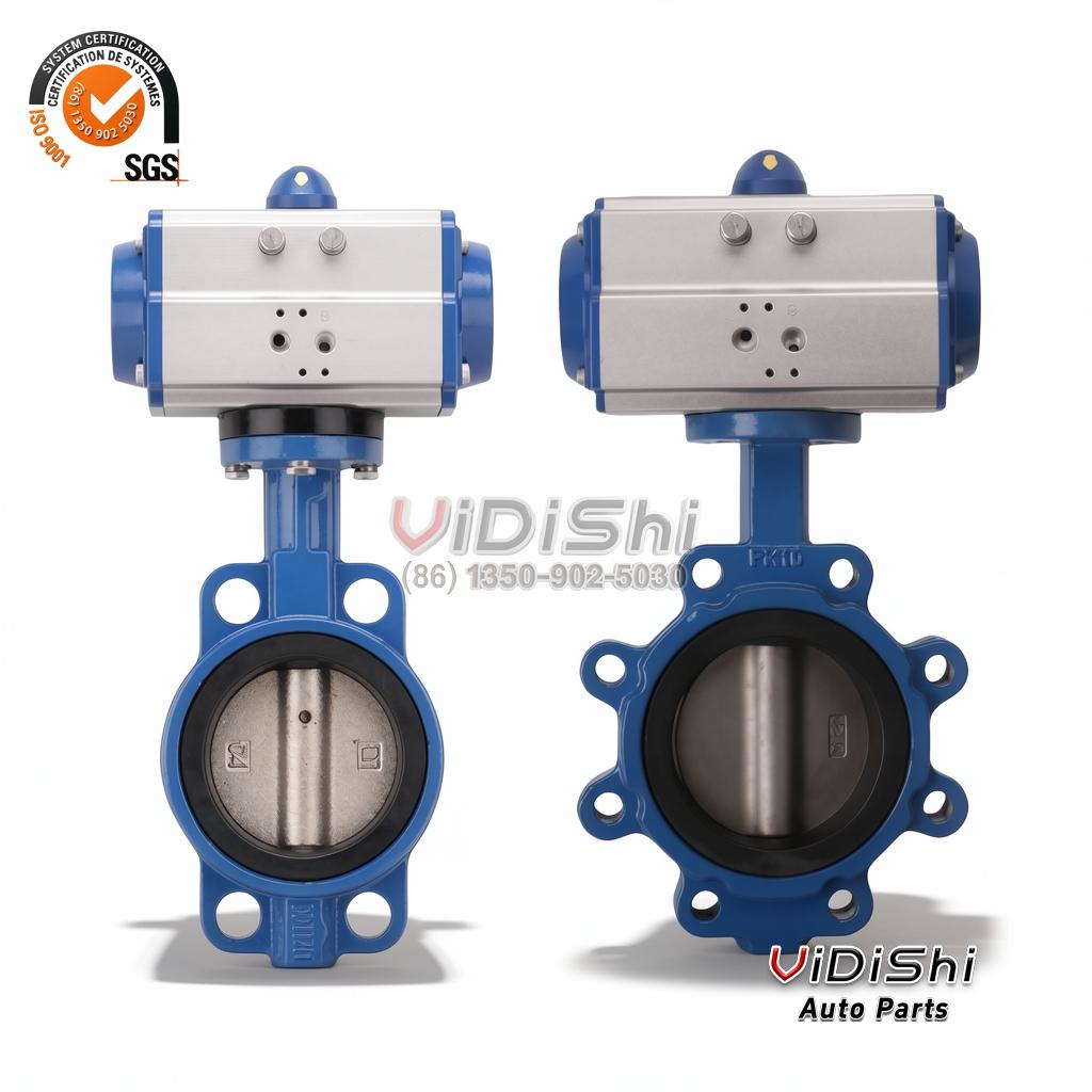 Ss304 Butterfly Valve Pneumatic for cement and powder handling 3 Vidishi Auto Butterfly Valve installed view