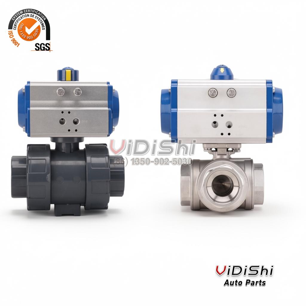 Ss304 Butterfly Valve Pneumatic for cement and powder handling 2 Vidishi Auto Butterfly Valve side view