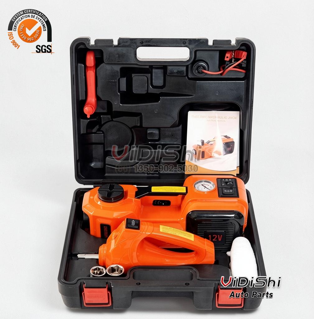 All Products 9 3 in 1 12V 5 Ton Electric Car Hydraulic Jack with Air Pump and Electric Impact Wrench, for Tire Change gallery view