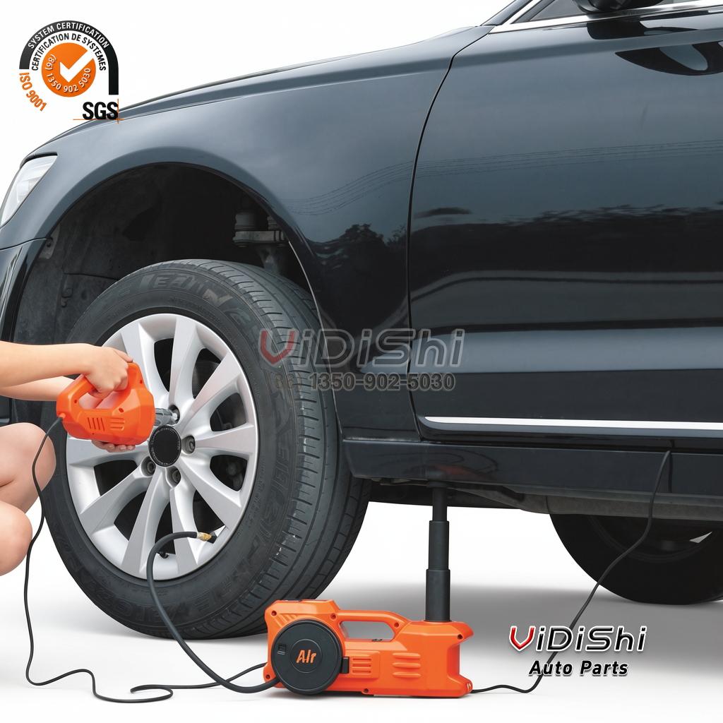All Products 12 Multifunctional 3 in 1 Car ELectric Jack DC12V 5T Compressor Wrench Vehicle Tools Emergency Tool Kit gallery view
