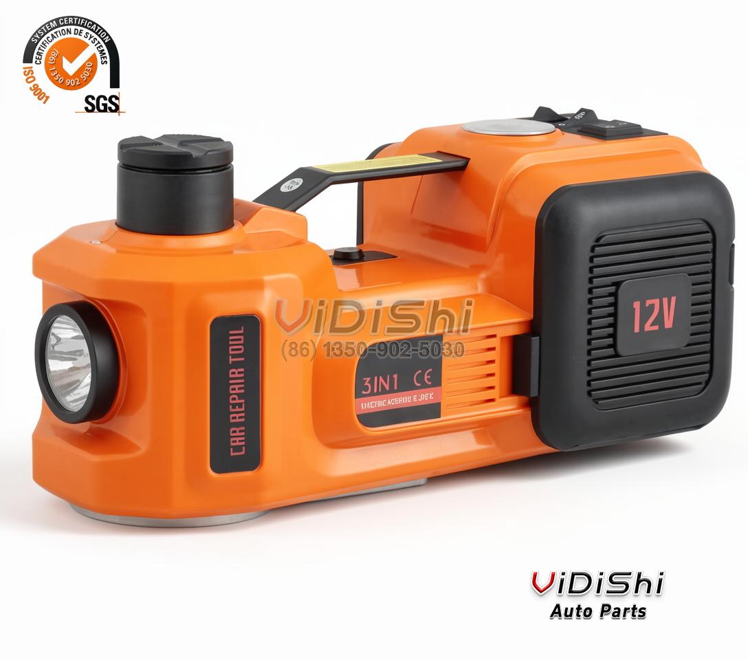 All Products 13 Multifunctional 3 in 1 Car ELectric Jack DC12V 5T Compressor Wrench Vehicle Tools Emergency Tool Kit gallery view