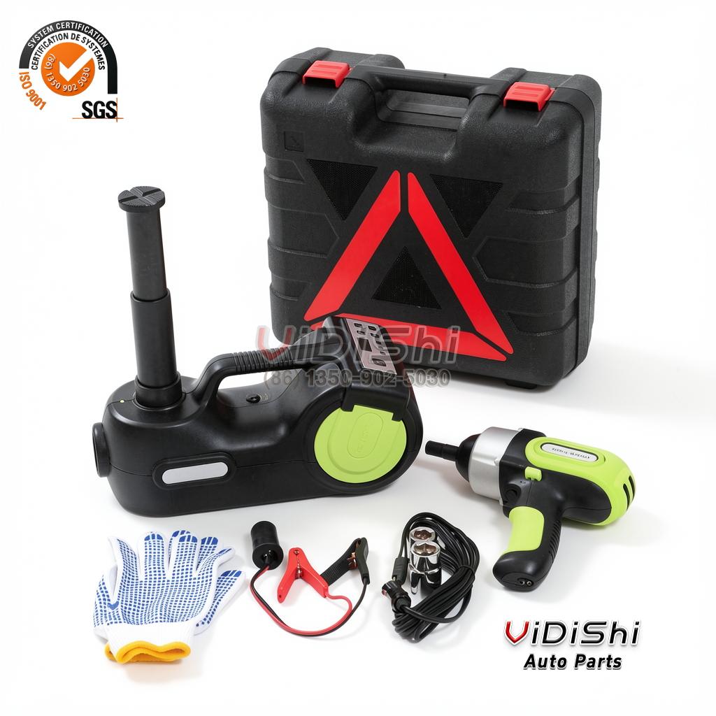 All Products 12 Factory Direct Sale 3 in 1 Car ELectric Jack DC12V 5T Compressor Wrench Vehicle Tools Emergency Tool Kit gallery view