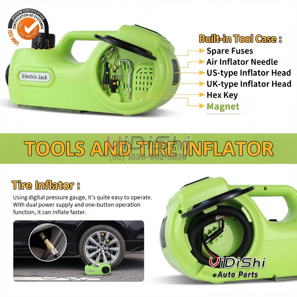 All Products 12 Hot Sell 5 Ton 12V 530MM Electric Hydraulic Car Jack and Impact Wrench Car Emergency Tools Vehicle Emergency Repair Tool Set gallery view