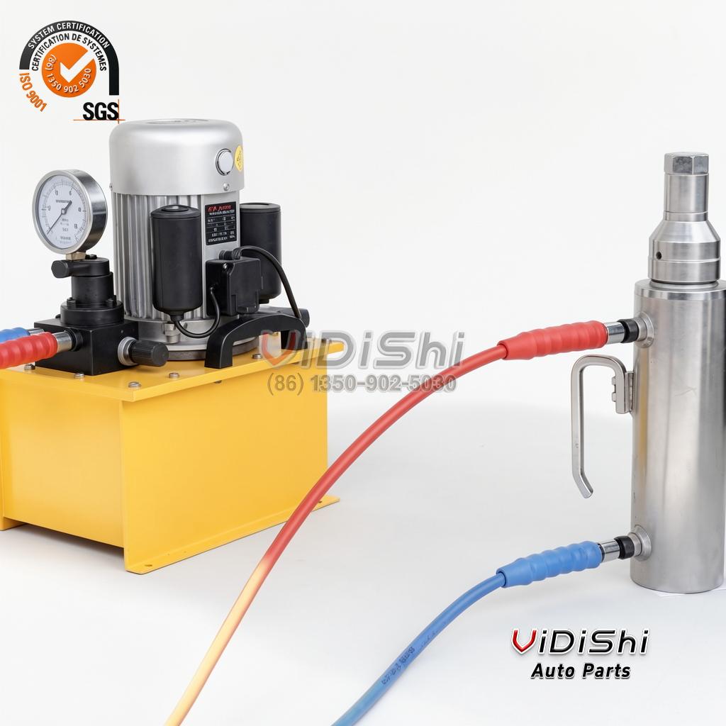 500MM Stroke Construction Jack 20 Ton Hydraulic Jack 27 Ton 30T Mono Electric Hydraulic Bottle Jack for 12mm Rebar front view