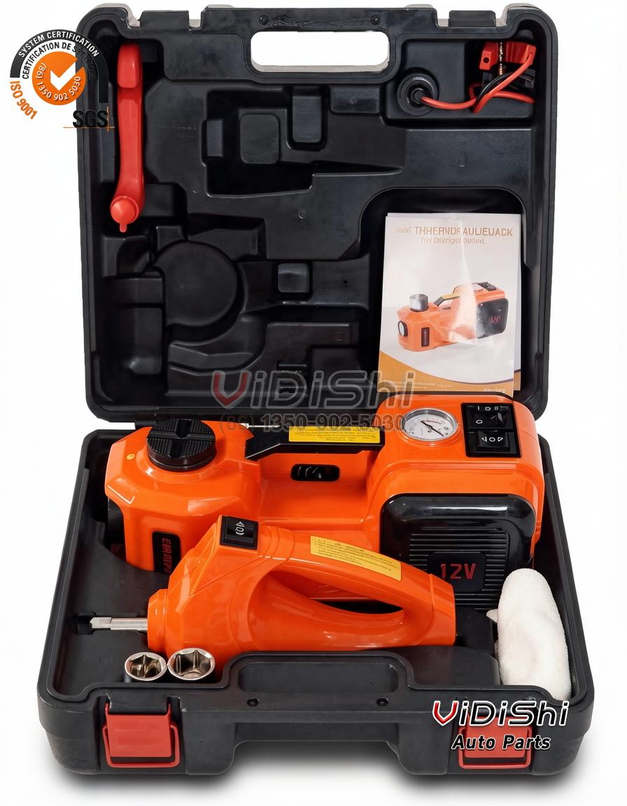 Popular 3 in 1 Car ELectric Jack DC12V 5T Compressor Wrench Vehicle Tools Emergency Tool Kit front view