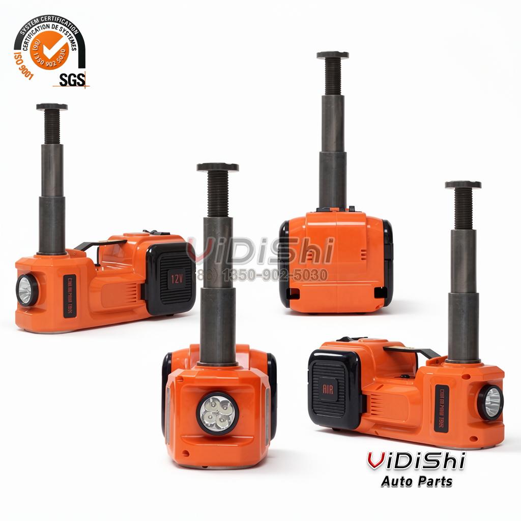 New Product 5 Ton Electric Car Jack With Air Pump 12v Electric Hydraulic Car Jack Kit Set for Tire Change and Road Emergency front view