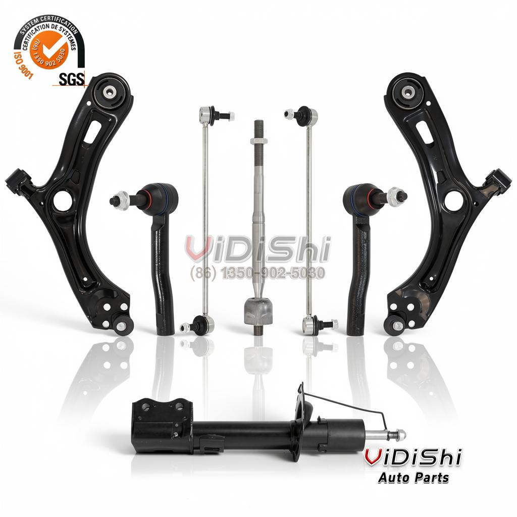 TSBJ High Quality Front Control Arm Kit with Tie Rod End & Ball Joint and Stabilizer Link for XPENG G3 front view