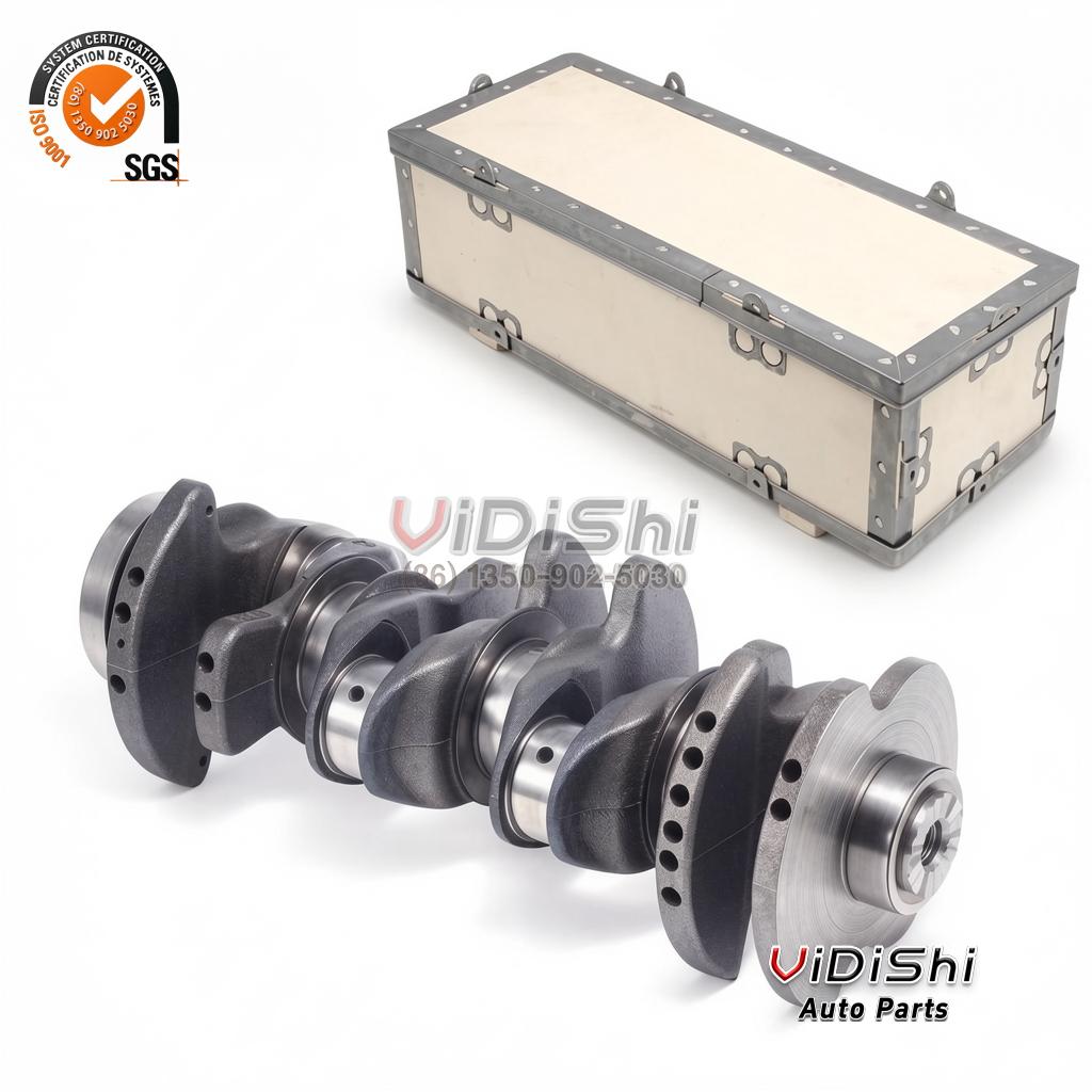 Baiyun Forged Steel Crankshaft 06J105021S Crankshaft for Sale vw audi Beetle EA888 Material QT800-3 front view