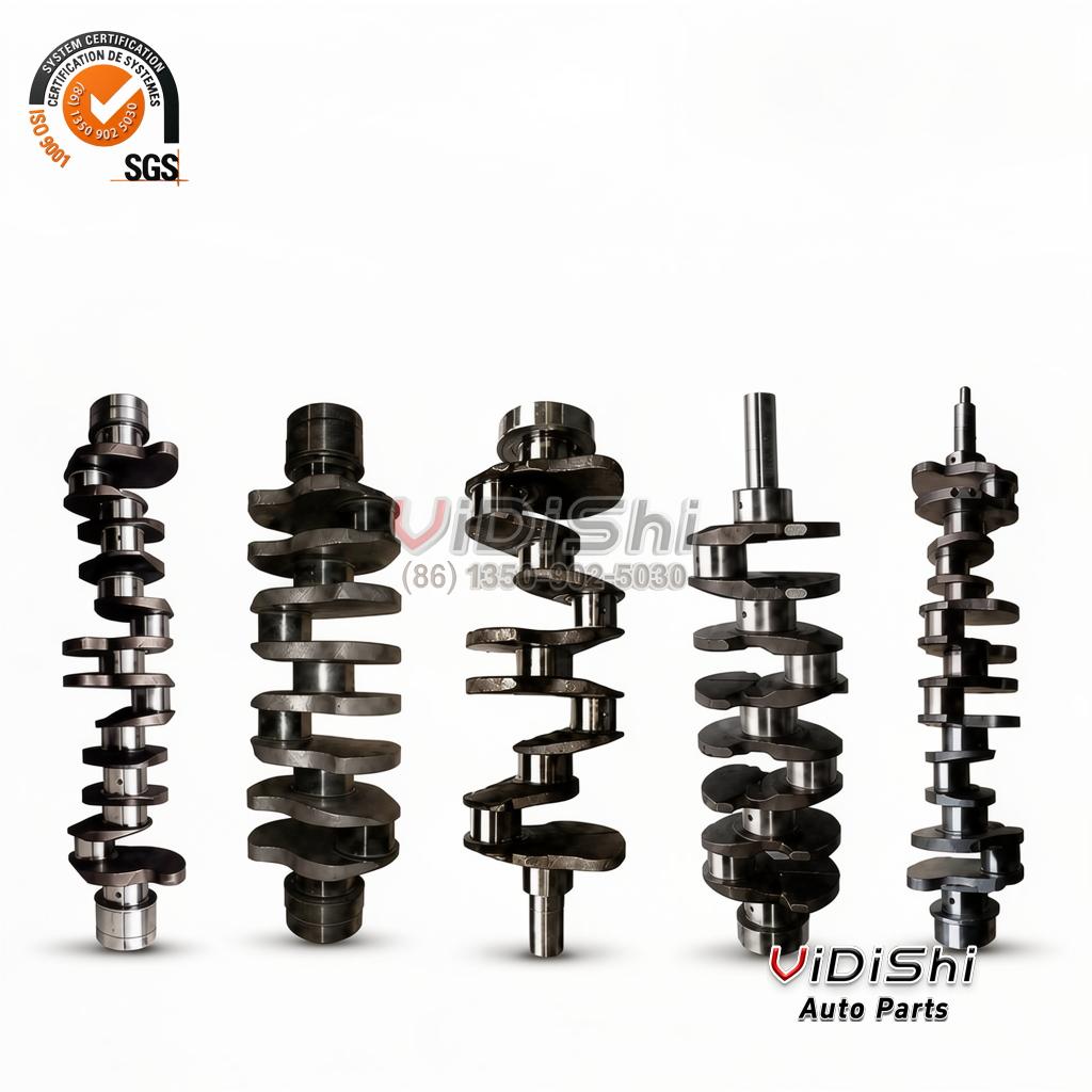 Crankshaft Engine Parts for Caterpillar Cummins Isuzu Volvo Mitsubishi CAT Komatsu Kubota Yanmar JCB Toyota Perkins Doosan front view