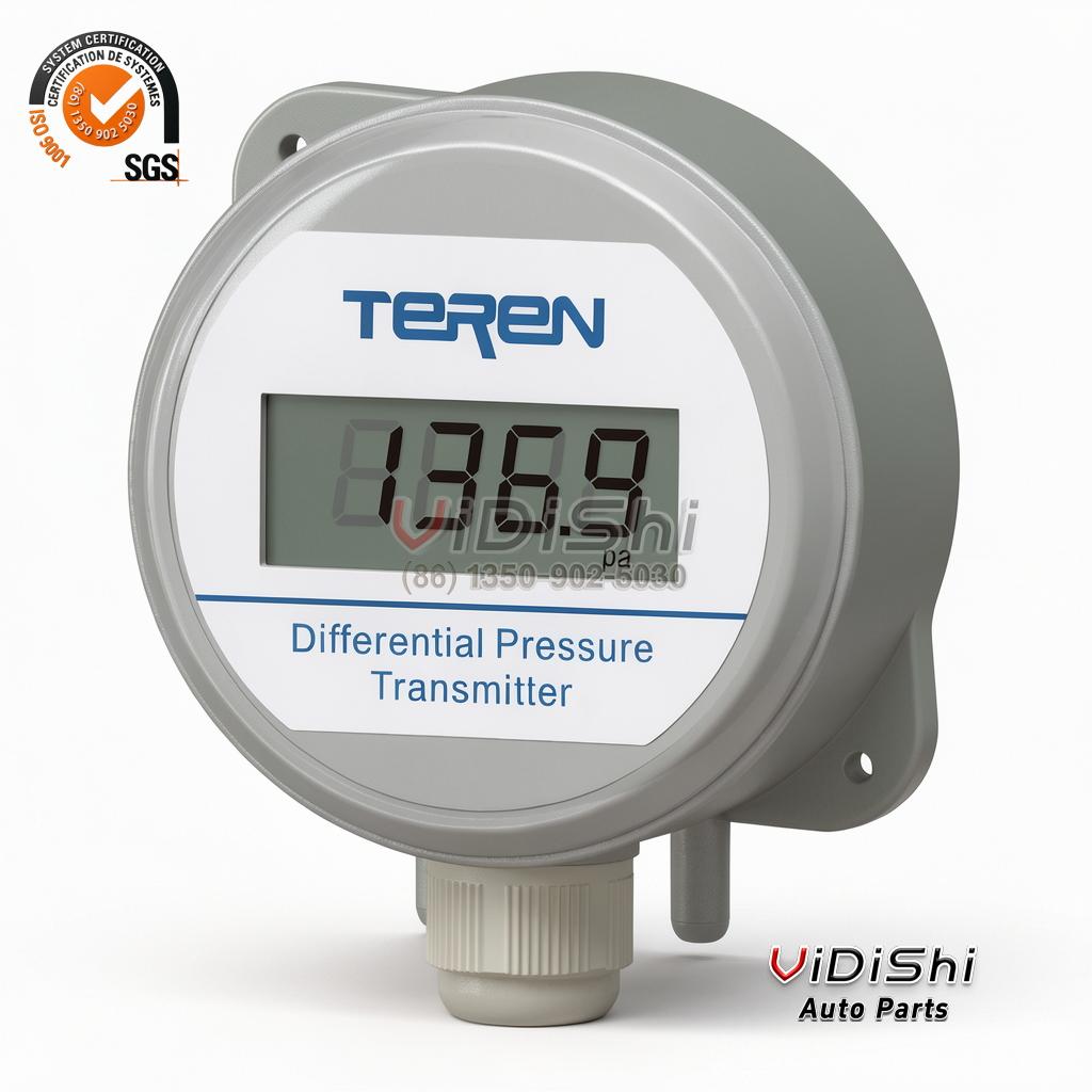 High Performance Differential Pressure Transmitter for Air Duct and Room Reverse Installation with 4-20ma Output front view