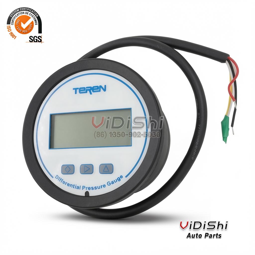 D5 Mini Type Digital Differential Pressure DP Gauge Controller Transmitter With Display front view