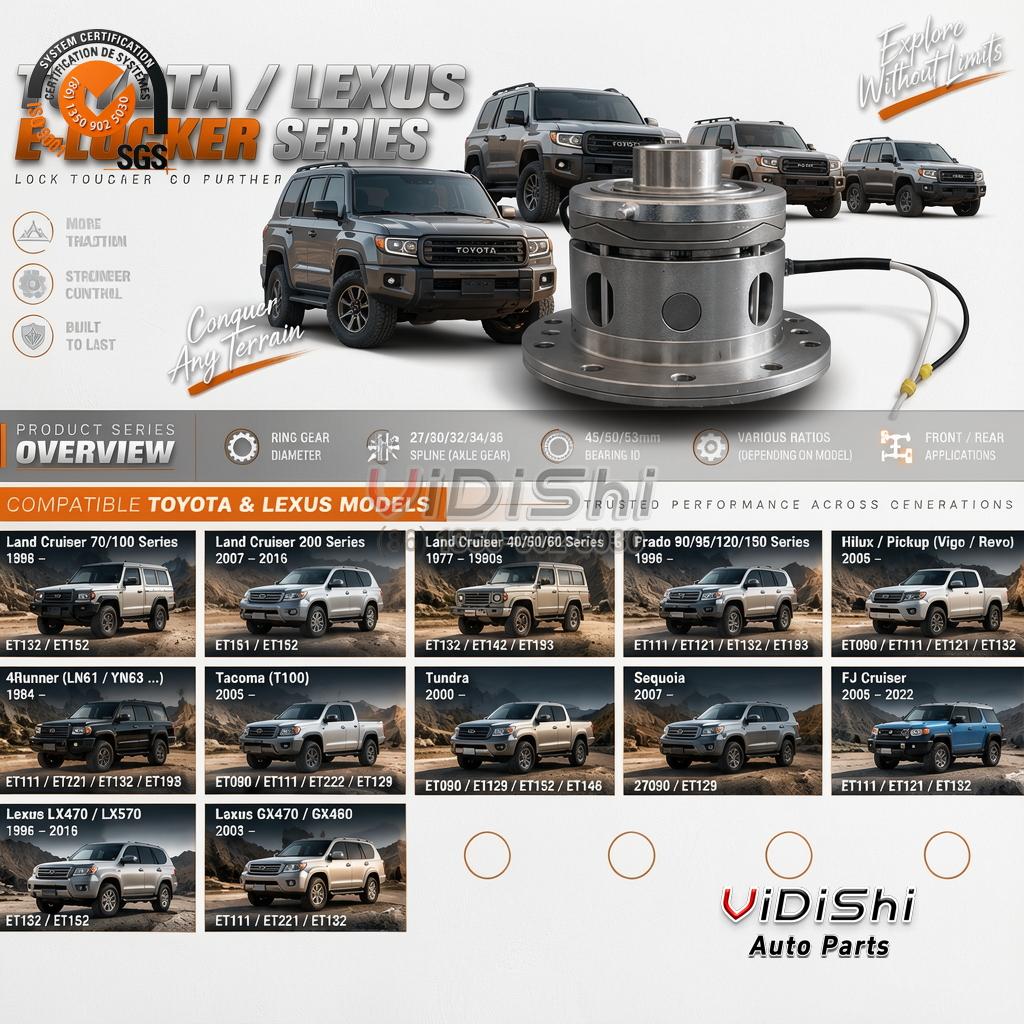 All Products 11 ET193 Electronic Locker Rear Differential Lock 30 Spline 8.15 & 8.25 Inch for Toyota Land Cruiser Prado 150 120 4Runner Upgrade gallery view