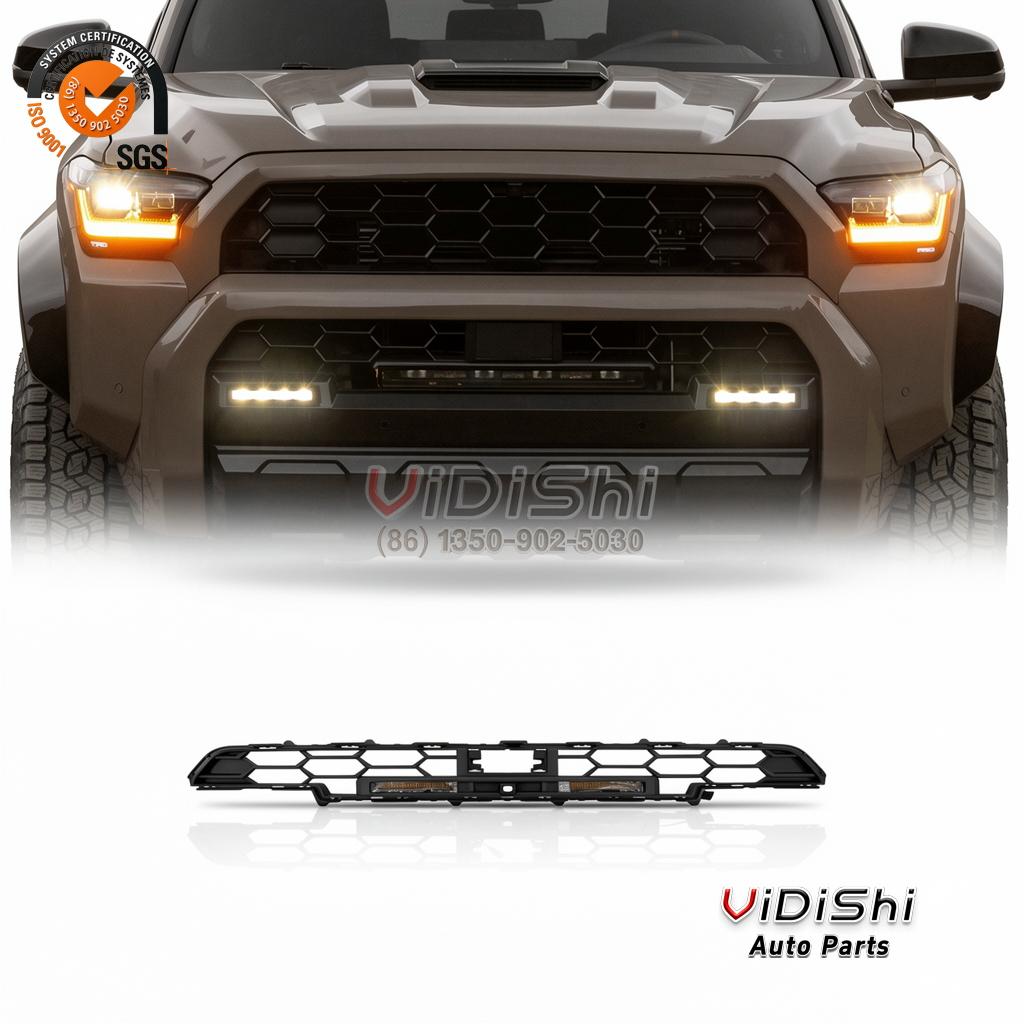 All Products 7 FogLight beam pattern view of Spedking Mesh ABS Grill Front Bumper Grille with Fog Light