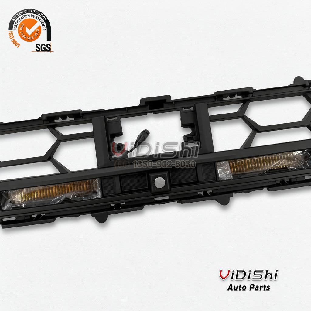All Products 10 FogLight housing detail view of Spedking Mesh ABS Grill Front Bumper Grille with Fog Light