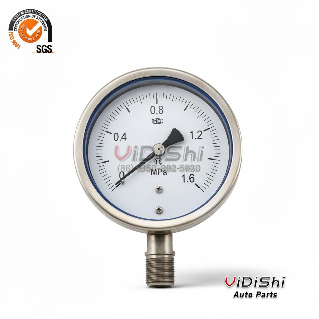 All Products 9 The CX-PG-P 0~40 Mpa 60mm Radial Install Stainless Steel 2.5% High Accuracy Oil Filled Pressure Gauge gallery view