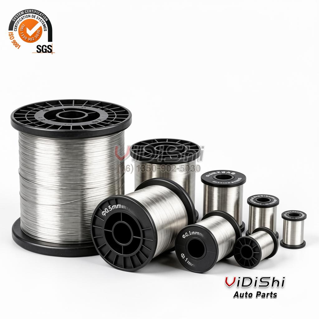 99.95% Pure Platinum Wire 0.2mm Diameter High Purity Pt Wire for Thermocouple & Vacuum Components front view