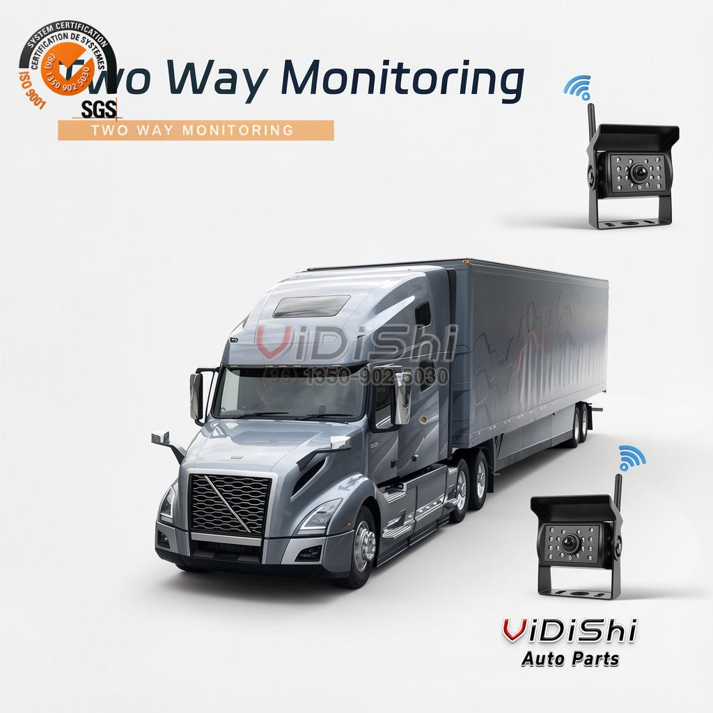All Products 12 Podofo Digital Signal 7'' Wireless Backup Camera Monitor IP68 Waterproof Night Vision 2 X Rear Camera for Trucks Bus RV OEM/ODM gallery view