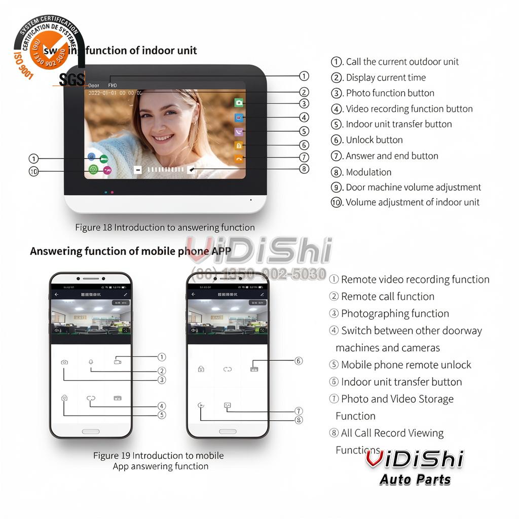 All Products 13 Tuya Smart WiFi Video Door Phone Intercom System 7 Inch Touch Monitor Wireless Doorbell Kit with IC Card Unlock PST-DB10-IC gallery view