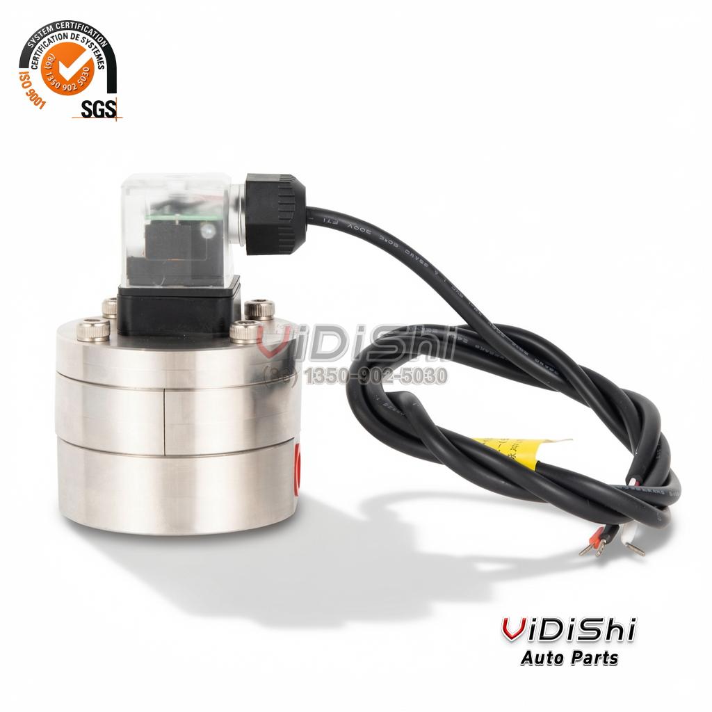 Small Flow Meter Robot Spraying Equipment Micro Oval Gear Flowmeter front view