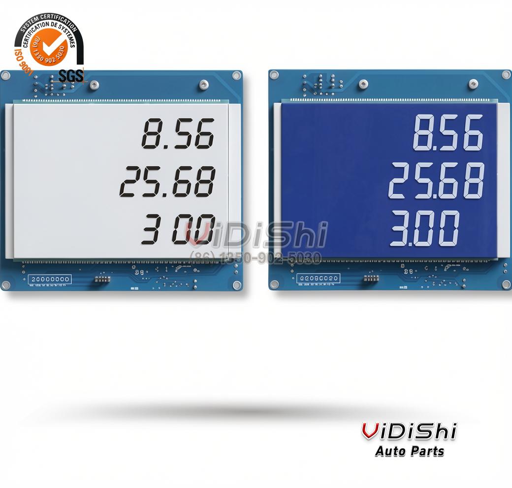 China top quality LCD display board for fuel dispenser white color front view
