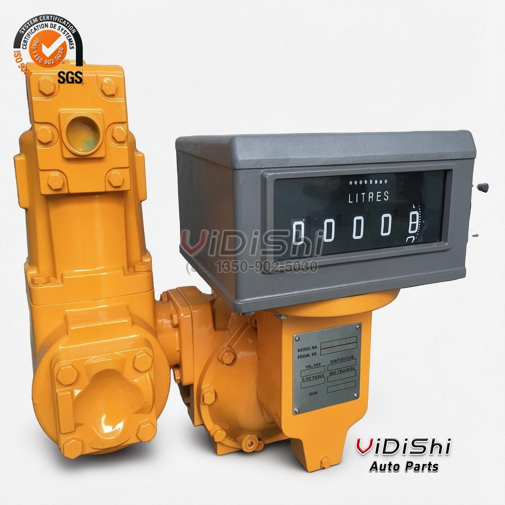 3" 80mm Fuel Oil Flow Meter Mechanical Meter Counter with Printer front view