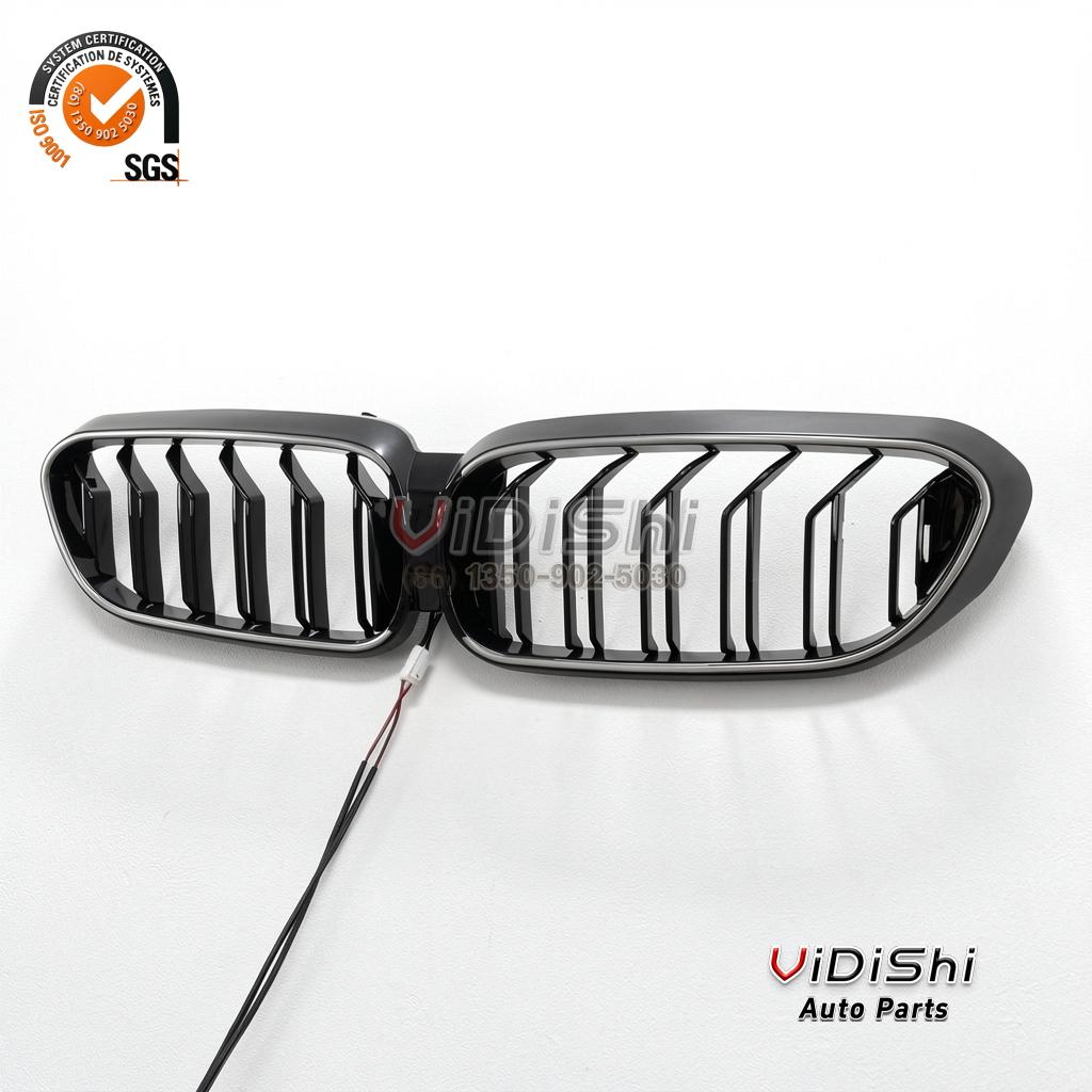 G30-illuminated-grille Grille aftermarket grilles for BMW 2 Vidishi Auto Grille side view