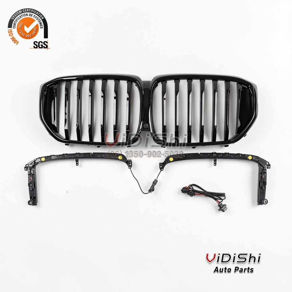 X5-G05-waterfall-illuminated-grille Grille aftermarket grilles for BMW 2 Vidishi Auto Grille side view