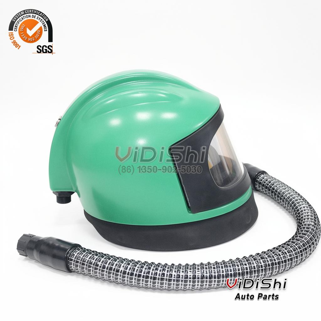 All Products 8 Hood engine side view of Sandblasting Helmet with Shoulder Protective Cape Sand Blast