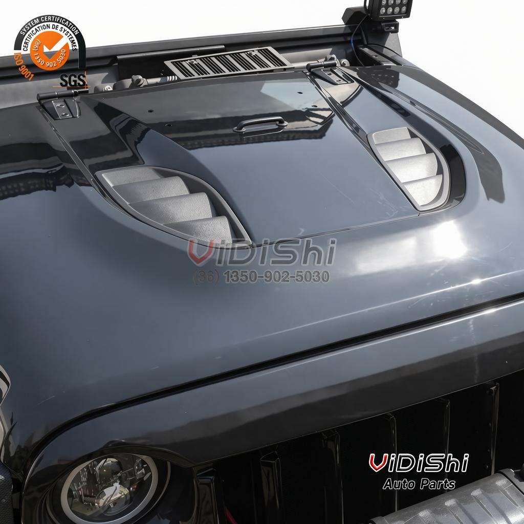 Hood front view view of Spedking 10th Anniversary Style Engine Bonnet Car Hood