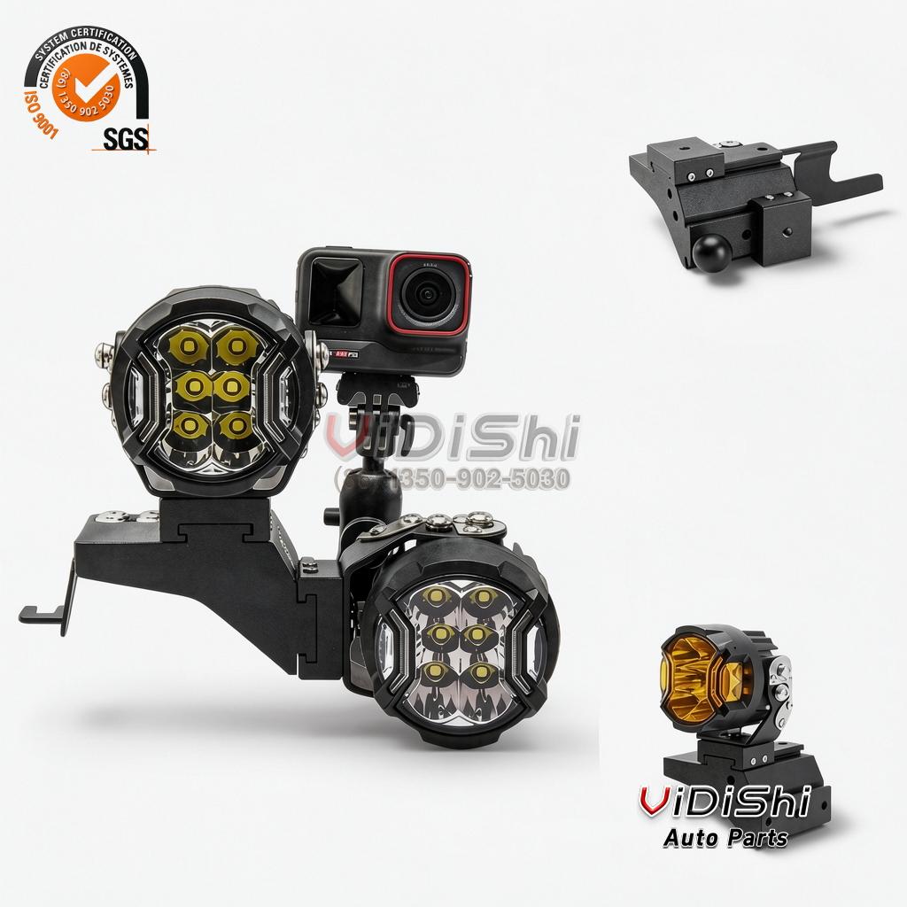 All Products 11 Hood material closeup view of CNC Off Road Aux LED Auxiliary Spot Light Holder A-Pillar Ho
