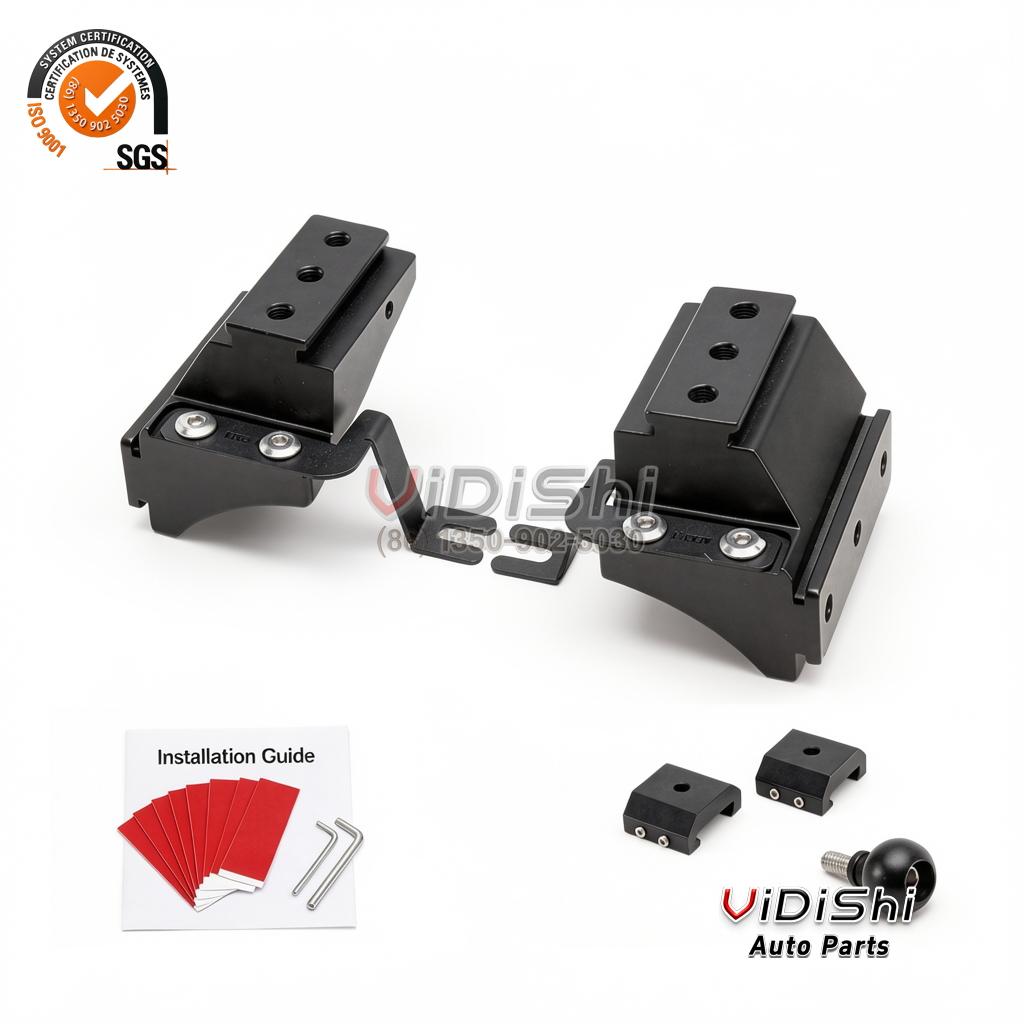 All Products 10 Hood on vehicle view of CNC Off Road Aux LED Auxiliary Spot Light Holder A-Pillar Ho